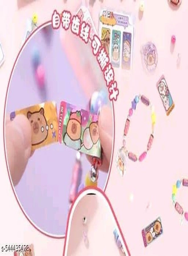 Sud Scrub Sticky Rolls Bracelet, DIY Sticker Bracelet Making Kit for Girls, Wearable Crafting Fun with 100pcs Colorful Stickers, Kids Bracelets for Girls Age 6-12, Creative Jewelry Making Set - Image 5